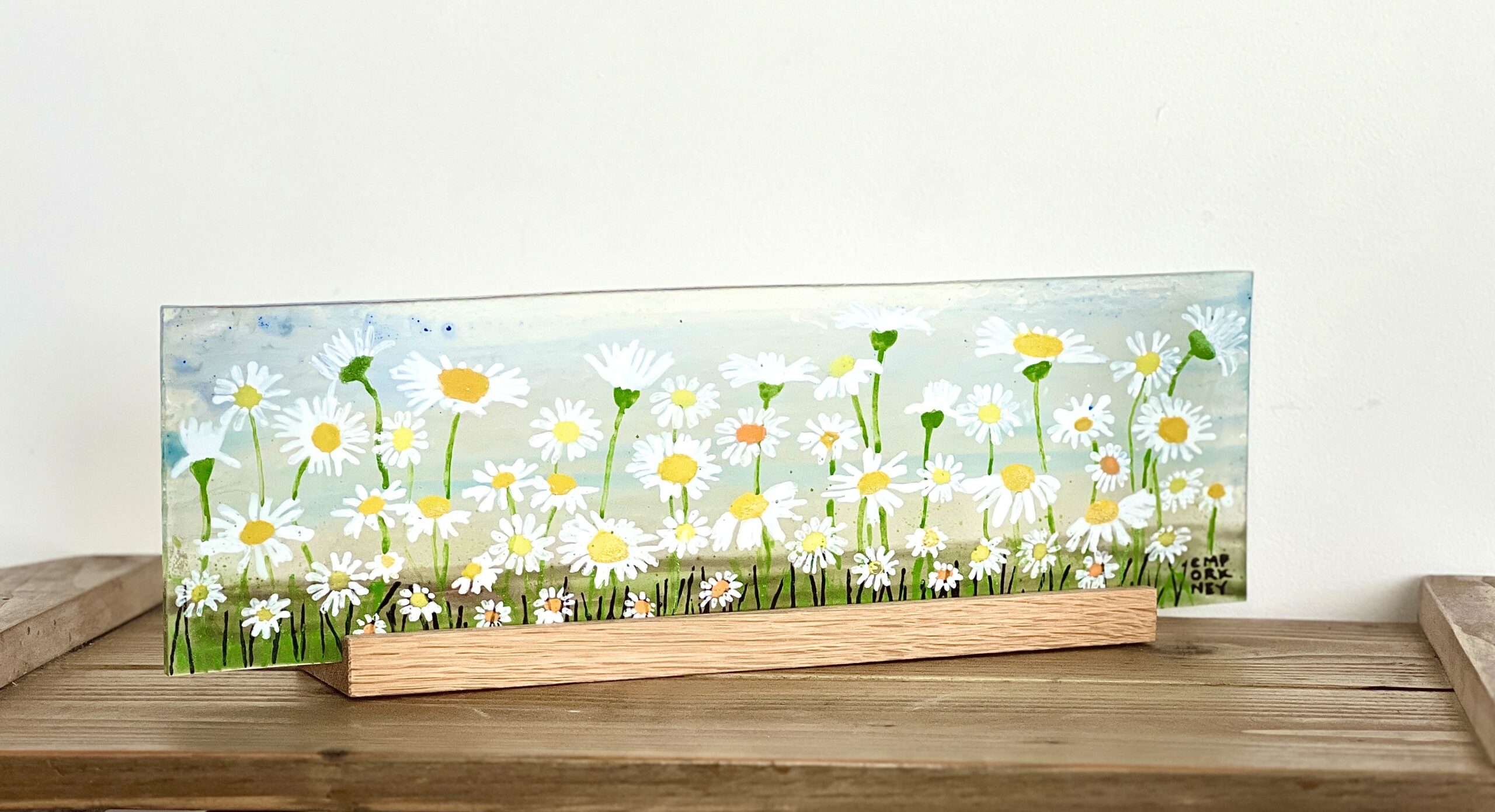 Daisy Panel on Oak Stand - Image 3