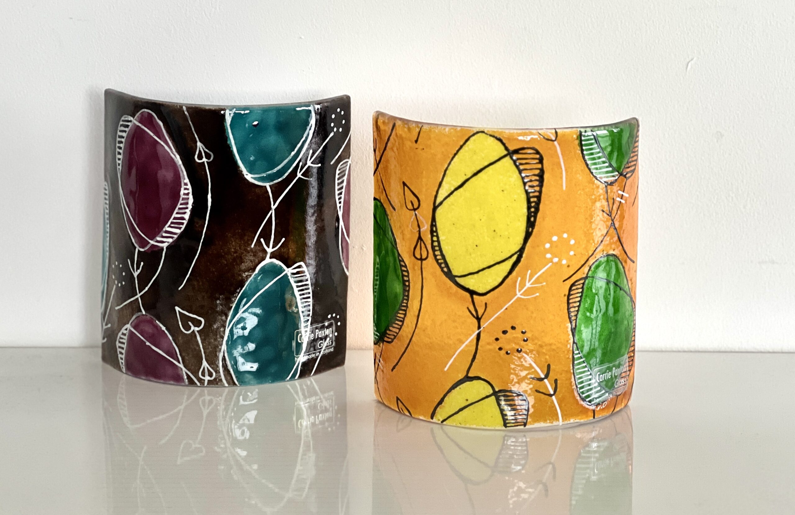 Retro Glass Curves, Orange or Brown - Image 2