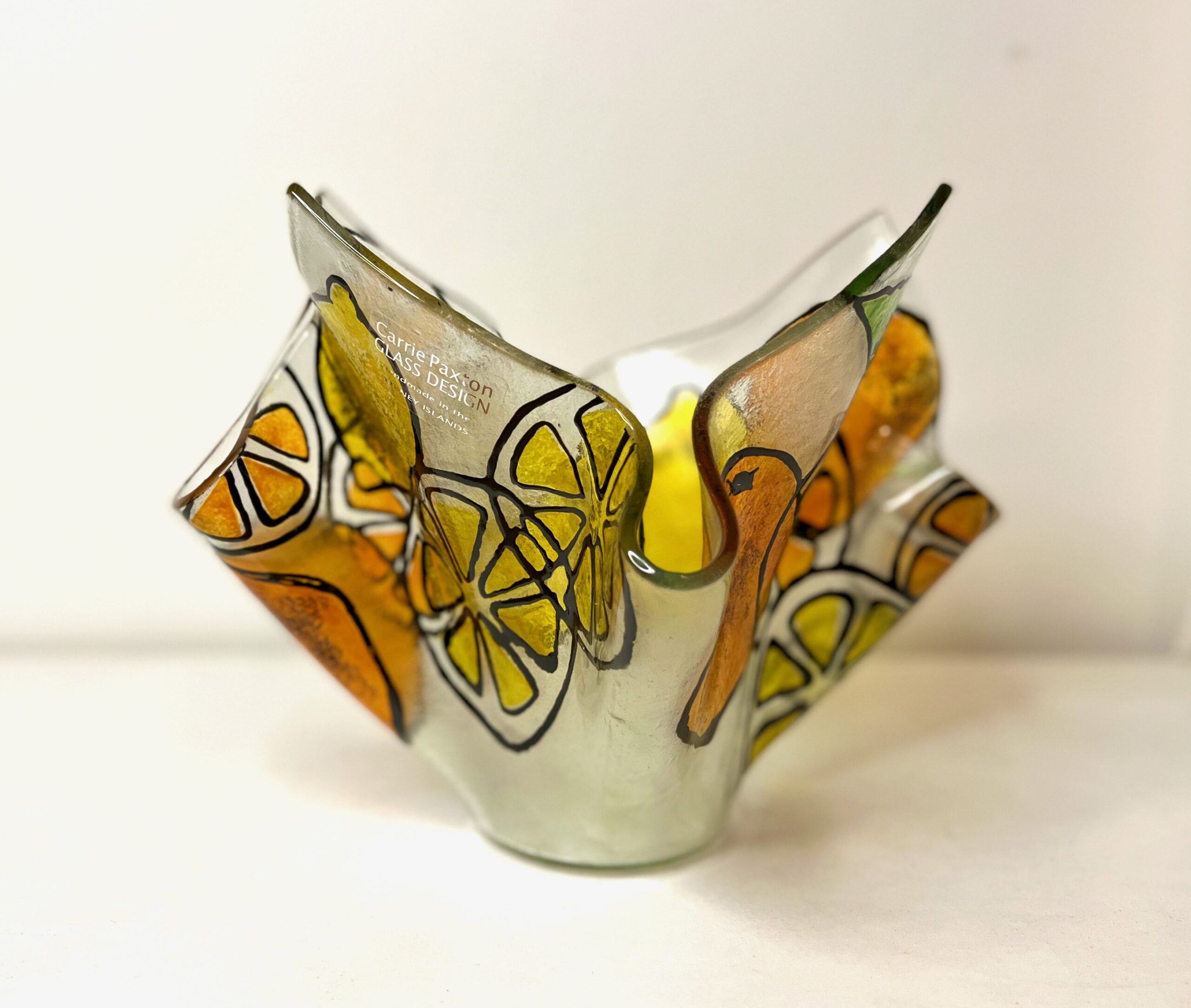 ORANGES & LEMONS Retro Handkerchief Vase