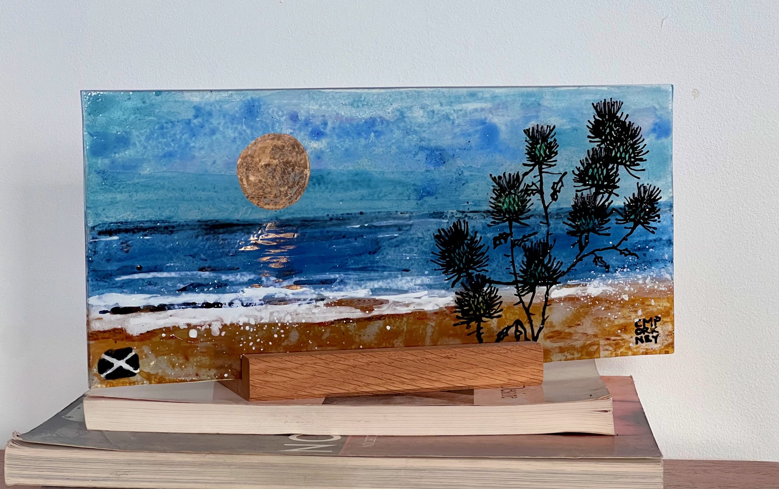 Seascape with thistles in Oak stand